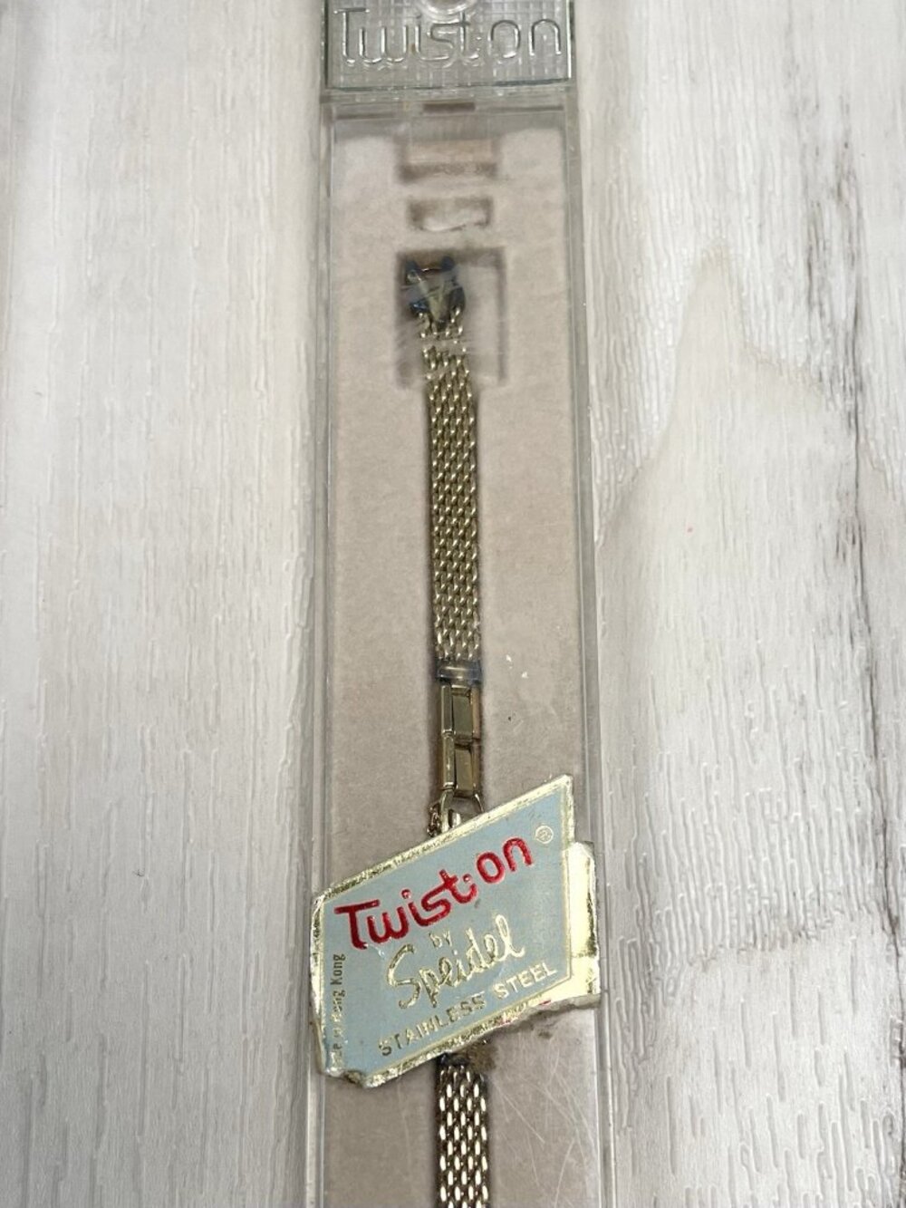 VTG Lot 2 Twist-on by SPEIDEL Ladies Stainless Steel 86 L Goldtone WATCH BANDS - Picture 3 of 4